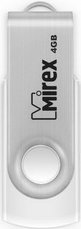Flash USB Mirex SWIVEL WHITE 4GB (13600-FMUSWT04)