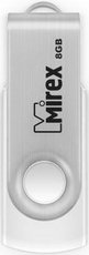 Flash USB Mirex SWIVEL WHITE 8GB (13600-FMUSWT08)