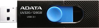 Flash USB ADATA UV320 128GB (черный/голубой)