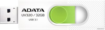 Flash USB ADATA UV320 32GB (белый/зеленый)
