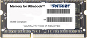 Модуль памяти SO-DIMM  4Gb DDR III PC-12800 1600MHz Patriot PSD34G1600L2S