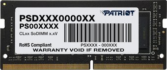 Модуль памяти SODIMM DDR4  4GB PC4-21300 2666Mhz Patriot Signature Line PSD44G266681S