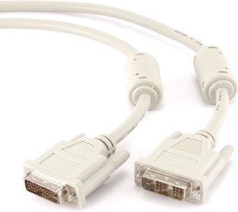 Кабель DVI-D single link Gembird, 3.0м (CC-DVI-10) 19M/19M, экран, феррит.кольца, пакет