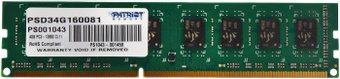 Модуль памяти 4096MB DDR III PC-12800 1600MHz Patriot PSD34G160081