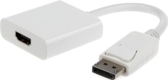 Переходник DisplayPort - HDMI Cablexpert, 20M/19F, белый, пакет (A-DPM-HDMIF-002-W) OEM