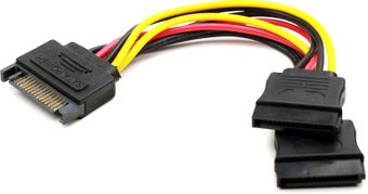 Кабель SATA Power Gembird (CC-SATAM2F-01) 15см, 15pin (M)/2x15pin(F), на 2устр.