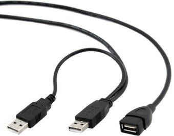 Кабель USB 2.0 A-A 0.9m Gembird Pro (CCP-USB22-AMAF-3) 2xAM/AF, экран, черный