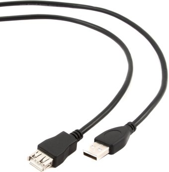 Кабель USB 2.0 A-A 4.5m Gembird Pro (CCP-USB2-AMAF-15C) AM/AF, экран, черный