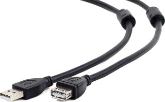 Кабель USB 2.0 Am-Af 3.0m (удлинитель) Gembird (CCF2-USB2-AMAF-10) экран, 2 феррит. кольца.