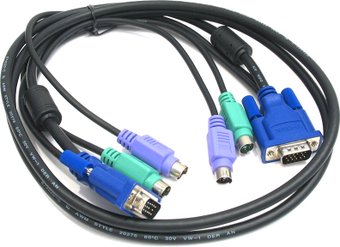 D-Link DKVM-CB Кабель для KVM переключателей (PS/2+PS/2+VGA15M, 1.8м)