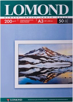Фотобумага Lomond Глянцевая А3 200 г/кв.м. 50 листов (0102024)