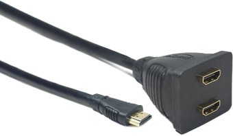 Разветвитель HDMI Gembird DSP-2PH4-002 1комп.-2монит. пасcивный, Full-HD, 3D, 1.4v