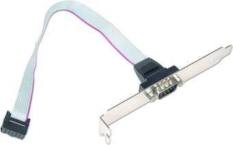 Планка Gembird COM Port Bracket (CCDB9RECEPTACLE), со шлейфом для подключения к материнской плате OE