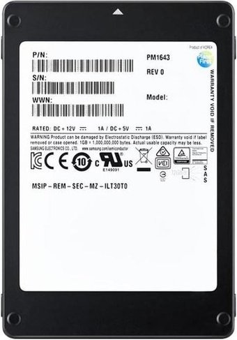 SSD Samsung PM1643a 3.84TB MZILT3T8HBLS-00007