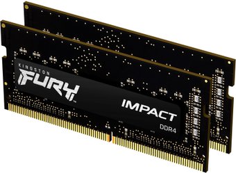 Модуль памяти SODIMM DDR4 2x8GB Kingston FURY Impact  DDR4 SODIMM PC4-25600 KF432S20IBK2/16