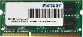 Модуль памяти SO-DIMM  4Gb DDR III PC-12800 1600MHz Patriot PSD34G16002S