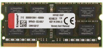 Kingston ValueRAM 8GB DDR3 SODIMM PC3-12800 KVR16S11/8WP