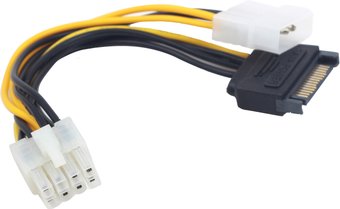 Переходник питания для видеокарт Gembird CC-PSU-82 Molex+SATA-8pin
