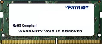 Модуль памяти SODIMM DDR4  4Gb PC4-19200 2400Mhz Patriot PSD44G240081S