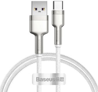 Baseus Cafule Series Metal Data Cable USB Type-A - Type-C 66W CAKF000102 (1 м, белый)