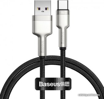 Baseus Cafule Series Metal Data Cable USB Type-A - Type-C 66W CAKF000101 (1 м, черный)