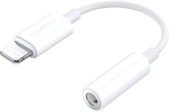 Ugreen US212 30759 Lightning - 3.5 Jack (0.07 м, белый)