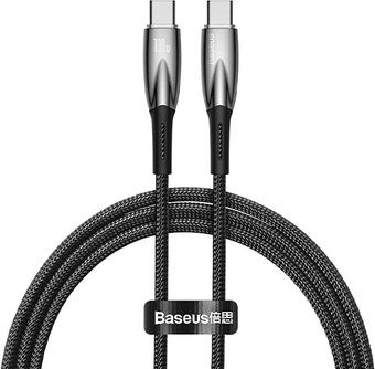 Baseus Glimmer Series Fast Charging Data Cable USB Type-C - Type-C 100W CADH000801 (2 м, черный)