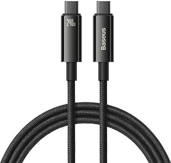 Baseus Tungsten Gold Fast Charging Data Cable USB Type-C - USB Type-C (2 м, черный)