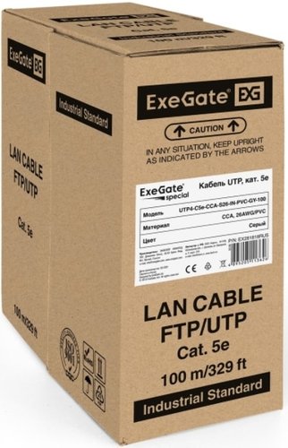 ExeGate Special UTP4-C5e-CCA-S26-IN-PVC-GY-100 UTP