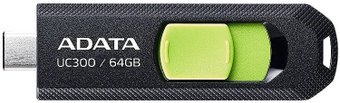 Flash USB ADATA UC300 64GB (черный/зеленый)