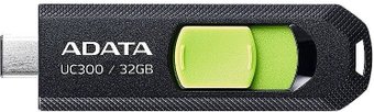 Flash USB ADATA UC300 32GB (черный/зеленый)