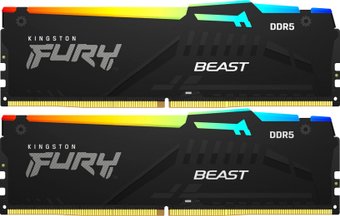 Модуль памяти Kingston FURY Beast RGB 2x16ГБ DDR5 6800МГц KF568C34BBEAK2-32