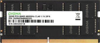 Модуль памяти Digma 16ГБ DDR5 SODIMM 4800 МГц DGMAS54800016S