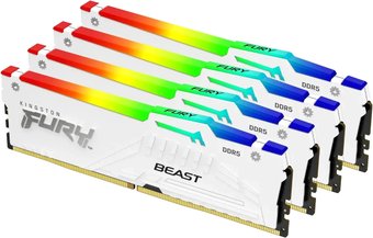 Модуль памяти Kingston FURY Beast RGB 4x32ГБ DDR5 5200 МГц KF552C40BWAK4-128