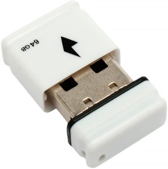 Flash USB Gembird GFL-2.0-64mini 64Gb (белый)