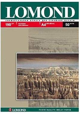 Фотобумага Lomond матовая двусторонняя A4 190 г/кв.м. 50 листов (0102015)