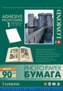 Фотобумага Lomond Самоклеющаяся А4 90 г/кв.м. 25 листов (2210003)
