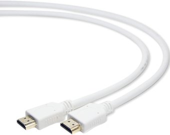 Кабель HDMI- HDMI Gembird 1.8m ver1.4, (CC-HDMI4-W-6), позолоченные контакты, White